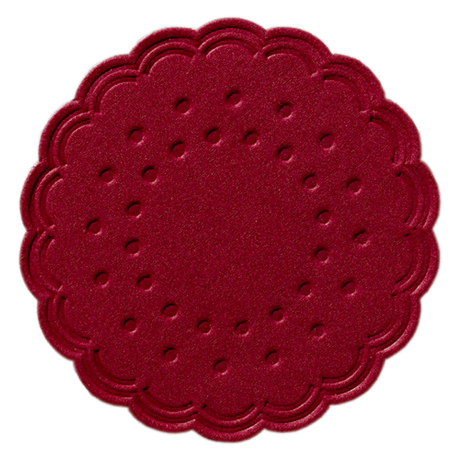 Tassenuntersetzer Ø 7,5 cm, bordeaux - 8 Stück im Set | Packung (250 Stück)
