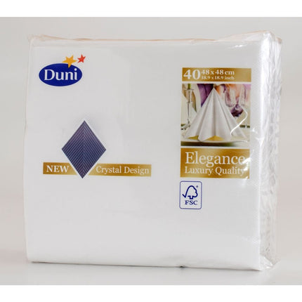 Duni Elegance-Servietten Crystal 48 x 48 cm 1/4 Falz Crystal