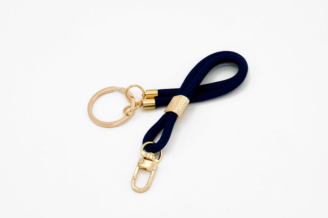 Schlüsselanhänger aus Seil mit Karabiner Dunkelblau