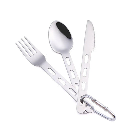 Edelstahl Besteck 3 Stück Set Camping