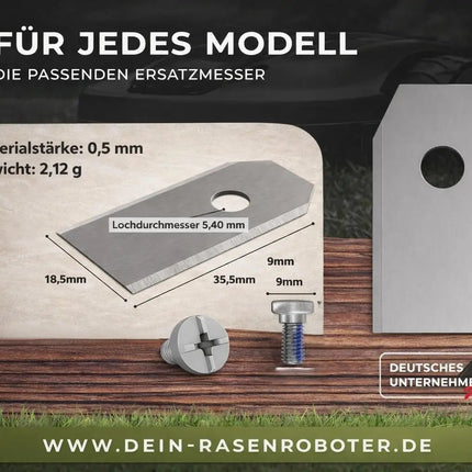 Edelstahl Ersatzklingen Segway Navimow H500E-VF + H800E-VF – 30 Stück