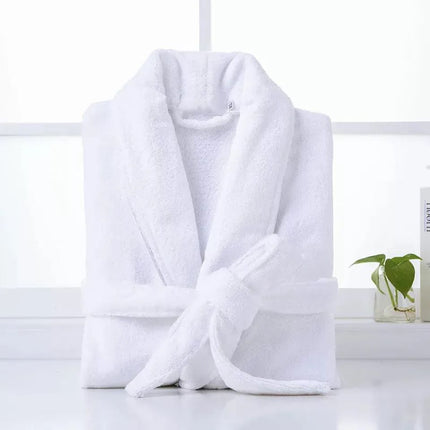 Premium Damen Bademantel Eden » Damenbademantel » dichtes Korallenfleece 350 g/m² » Saunamantel mit Taschen und Ärmelbündchen » Frauen Morgenmantel 96 cm lang » cremeweiß