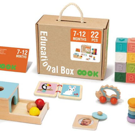 Montessori Educational Box, Babyspielzeug 7-12 Monate, 6 in 1 Lernspielzeug für Kleinkinder - Frühes Lerngeschenk