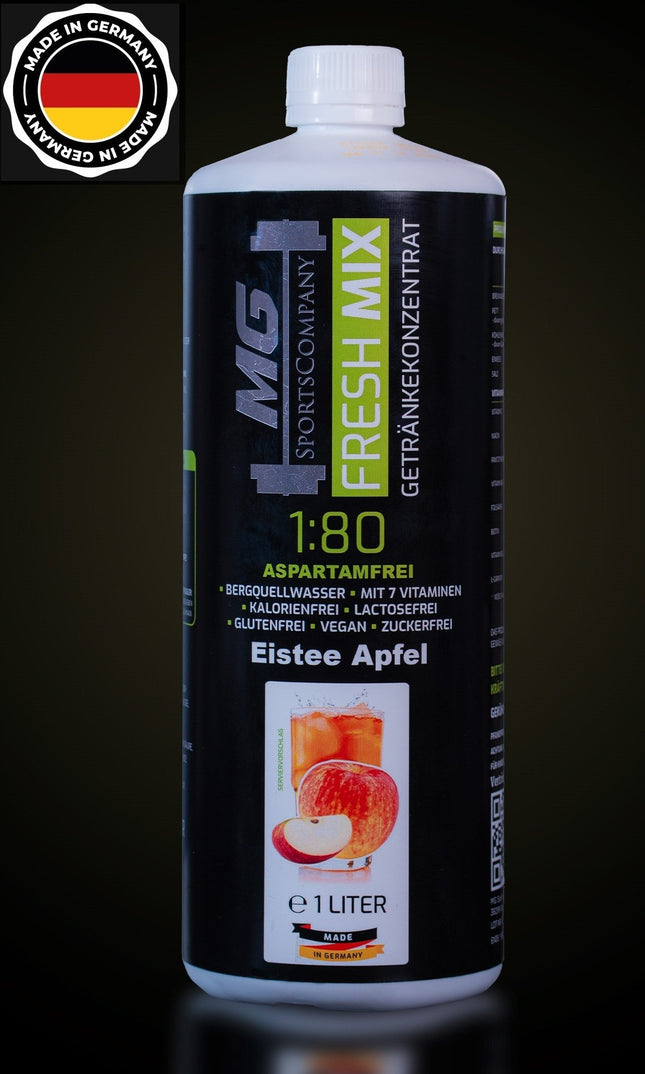 Fitness Getränkekonzentrat - Eistee Apfel - mit 7 wertvollen Vitaminen ergibt 80 Liter