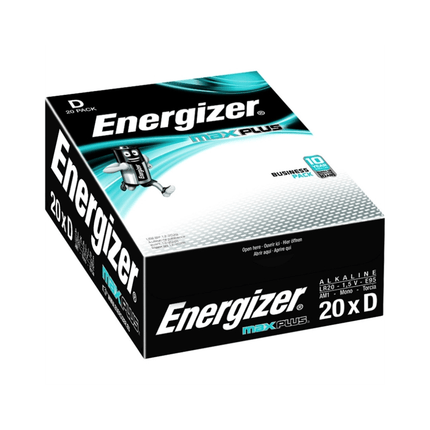 Energizer Max Plus Mono D LR20 Alkaline 1,5V Batterie | Packung (20 Stück)
