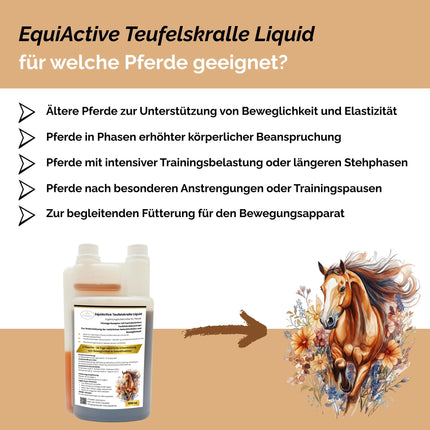 EquiActive Teufelskralle Liquid – Teufelskralle Pferd flüssig 1000 ml