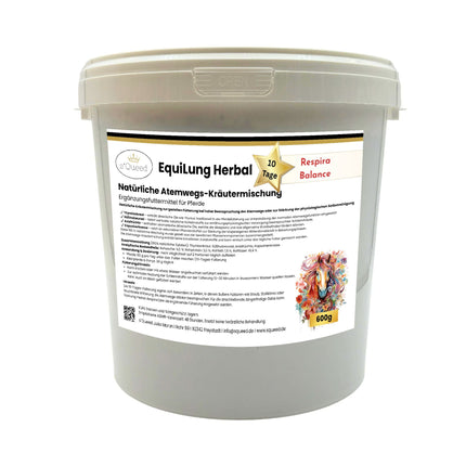 EquiLung Herbal RespiraBalance – Kräutermischung für Pferde in Phasen physiologisch vermehrter Schleimbildung oder bei beanspruchten Atemwegen