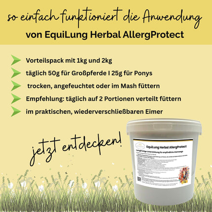 EquiLung Herbal AllergProtect – Hustenkräuter für Pferde zur Langzeitfütterung
