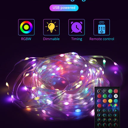 Smart LED Lichterkette Weihnachtsbeleuchtung App Musik Alexa RGB USB Wasserdicht