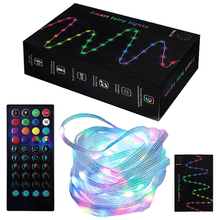 Smart LED Lichterkette Weihnachtsbeleuchtung App Musik Alexa RGB USB Wasserdicht