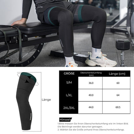 Fahrrad Beinlinge Winter Thermo S-3XL (1 Paar)