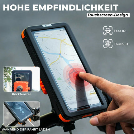 Fahrrad Handyhalterung Magnetische, 4,7–6,9 Zoll Smartphones, Lenkerhalterung 22,2–31,8 mm