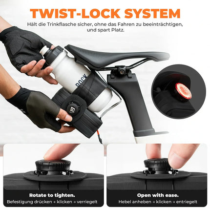 Fahrrad Satteltasche Drehknopf Verstellsystem Kompakte Wasserdichtes mit Flaschenhalter