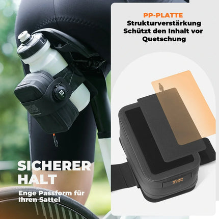 Fahrrad Satteltasche Drehknopf Verstellsystem Kompakte Wasserdichtes mit Flaschenhalter