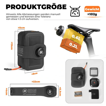 Fahrrad Satteltasche Drehknopf Verstellsystem Kompakte Wasserdichtes mit Flaschenhalter