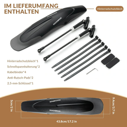 Fahrrad Schutzbleche Set Vorne/Hinten Verstellbare Flexible 26-29 zoll