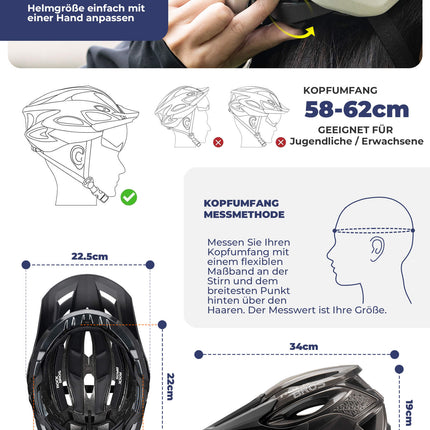 Fahrradhelm mit Belüftungssystem Verstellbar & Leicht