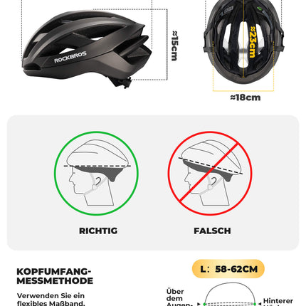 Fahrradhelm mit Verstärkungsrahmen 58-62cm