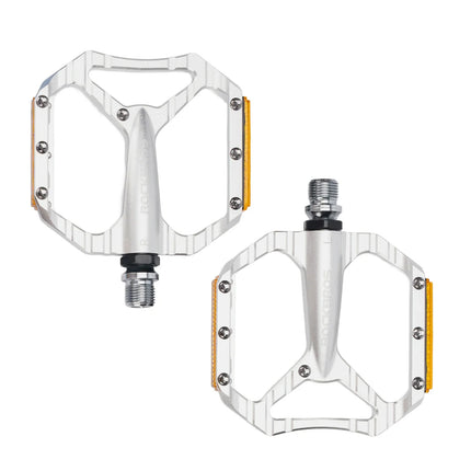 Fahrradpedale rutschfest– Aluminium Plattformpedale mit Reflektoren, abgedichtetem Kugellager, Anti-Rutsch-Pins, 9/16" Achse