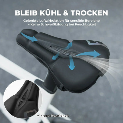 Fahrradsattel Überzug – Ergonomischer Sattelbezug Fahrrad mit Memory-Foam & 3D-geformter Polsterung
