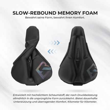 Fahrradsattel Überzug – Ergonomischer Sattelbezug Fahrrad mit Memory-Foam & 3D-geformter Polsterung