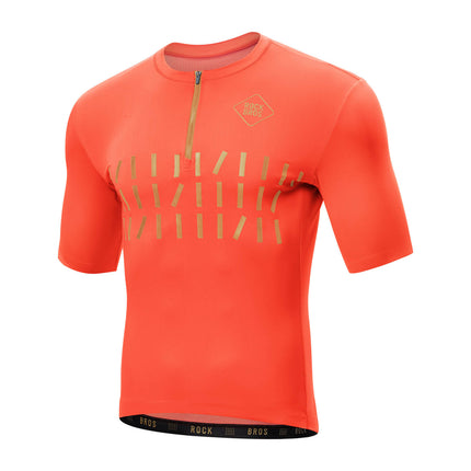 Fahrradtrikot Kurzarm Herren Atmungsaktives und Schnelltrocknend Jersey Reflektierende