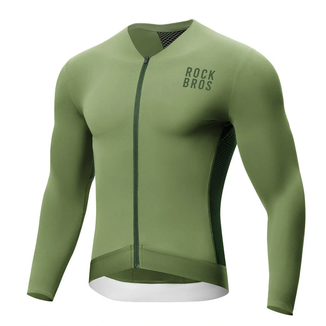 Fahrradtrikot Radtrikot Langarm Herren, Atmungsaktiv und Schnelltrocknend, Elastisches