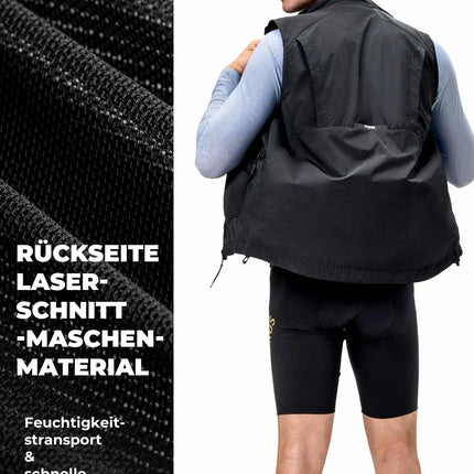 Fahrradweste Winddicht Leicht Atmungsaktiv Schnelltrocknend, Faltbar Radweste