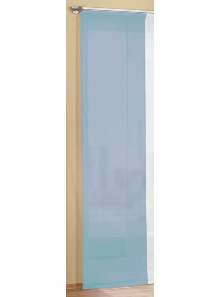 Flächenvorhang Schiebegardine Voile Uni transparent mit Paneelwagen und Beschwerungsstange 80600