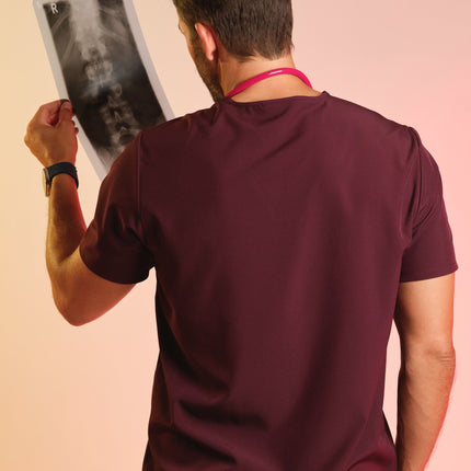 Active Scrub Top "Pete" – Bordeaux