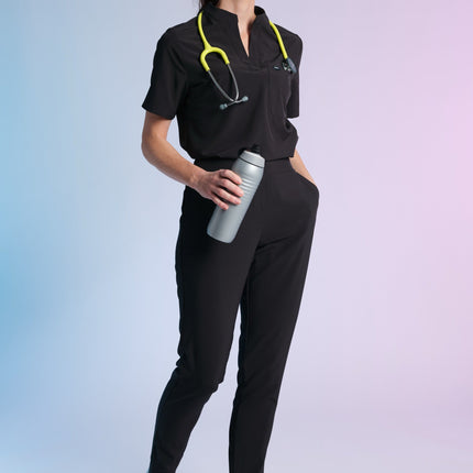 Active Scrub Top "Jackie" – Black