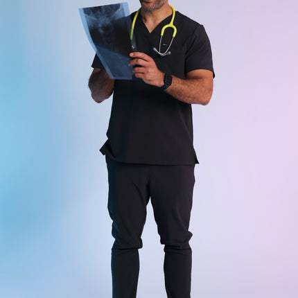 Active Scrub Top "Pete" – Black