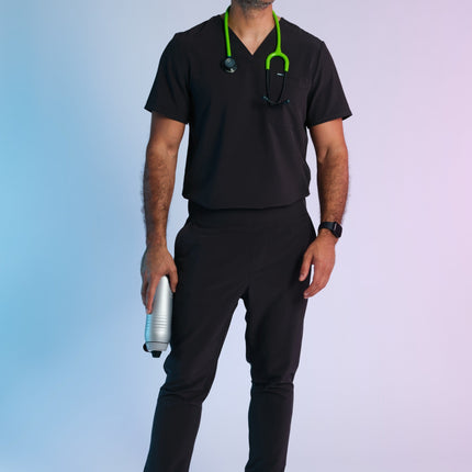 Active Scrub Top "Pete" – Black