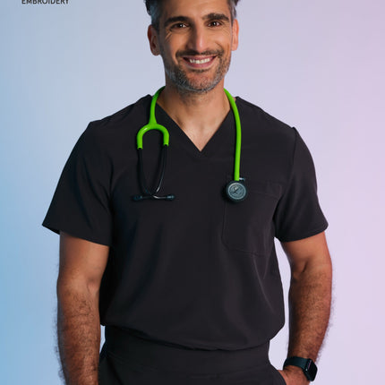 Active Scrub Top "Pete" – Black