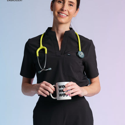 Active Scrub Top "Jackie" – Black