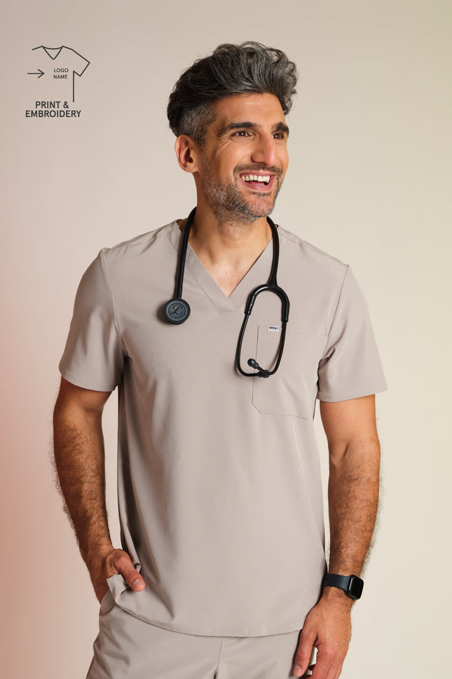 Active Scrub Top "Pete" – Beige