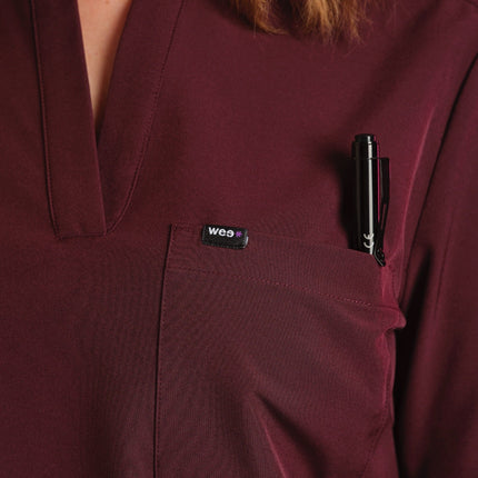 Active Scrub Top "Jackie" – Bordeaux