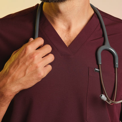 Active Scrub Top "Pete" – Bordeaux