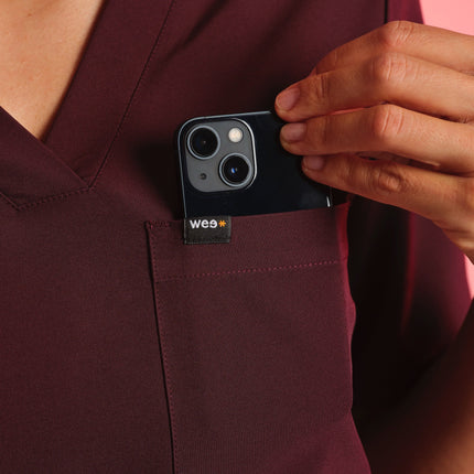 Active Scrub Top "Serena" – Bordeaux