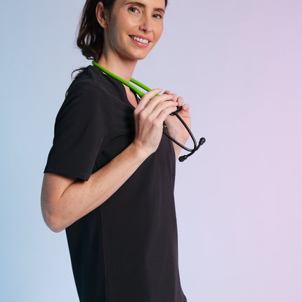 Active Scrub Top "Serena" – Black