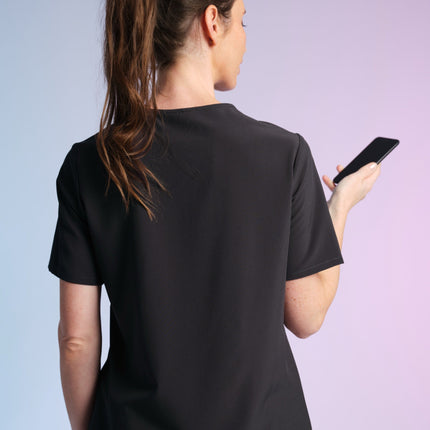 Active Scrub Top "Serena" – Black