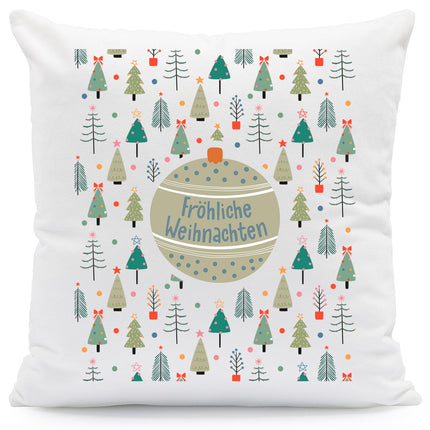 Kissen mit Weihnachtsmotiv - Fröhliche Weihnachten - Weihnachtsdeko - Geschenke für Frauen & Männer