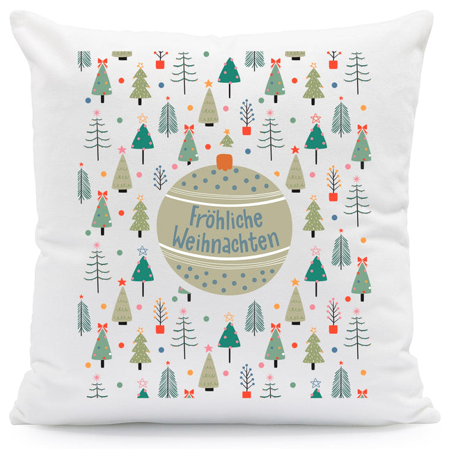Kissen mit Weihnachtsmotiv - Fröhliche Weihnachten - Weihnachtsdeko - Geschenke für Frauen & Männer