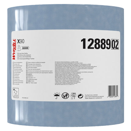 WypAll® X90 PowerClean - Großrolle / Blau - 1 Roll  x 450 Sheets | Karton (1 Rolle)