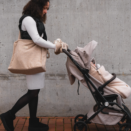 Winterfußsack Teddystoff Bouclé – für Kinderwagen & Autoschale