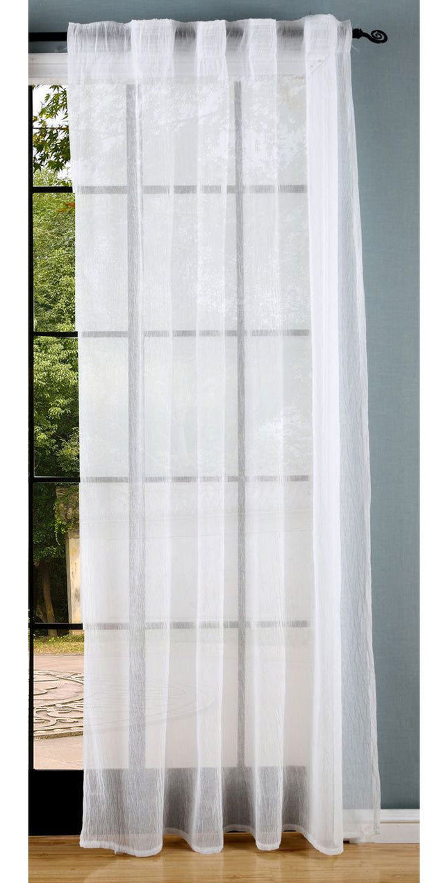 Gardine Crushed Leinen Optik Transparent verdeckte Schlaufen Universalband (Höhe x Breite cm) 20475