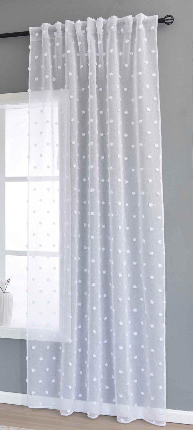 Gardine HxB 245x140 cm Natur Snowflakes »VALENCIA« Multiband Aufhängung Scherli Transparent Leinen-Optik 2023450