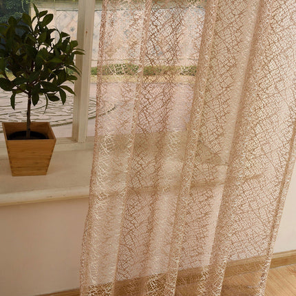 Gardine Netzvorhang mit Ösen einfarbig transparent Deko Vorhang Netz Struktur 20352