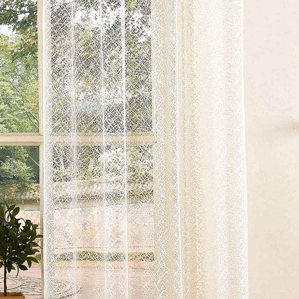 Gardine Netzvorhang mit Ösen einfarbig transparent Deko Vorhang Netz Struktur 20352