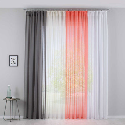 Gardine »Nizza« Baumwoll-Voile Halbvoile Transparent Store mit Gardinenband und Tuneldurchzug 2019031